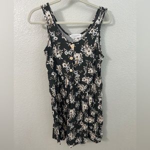 Nectar sleeveless babydoll dress floral print